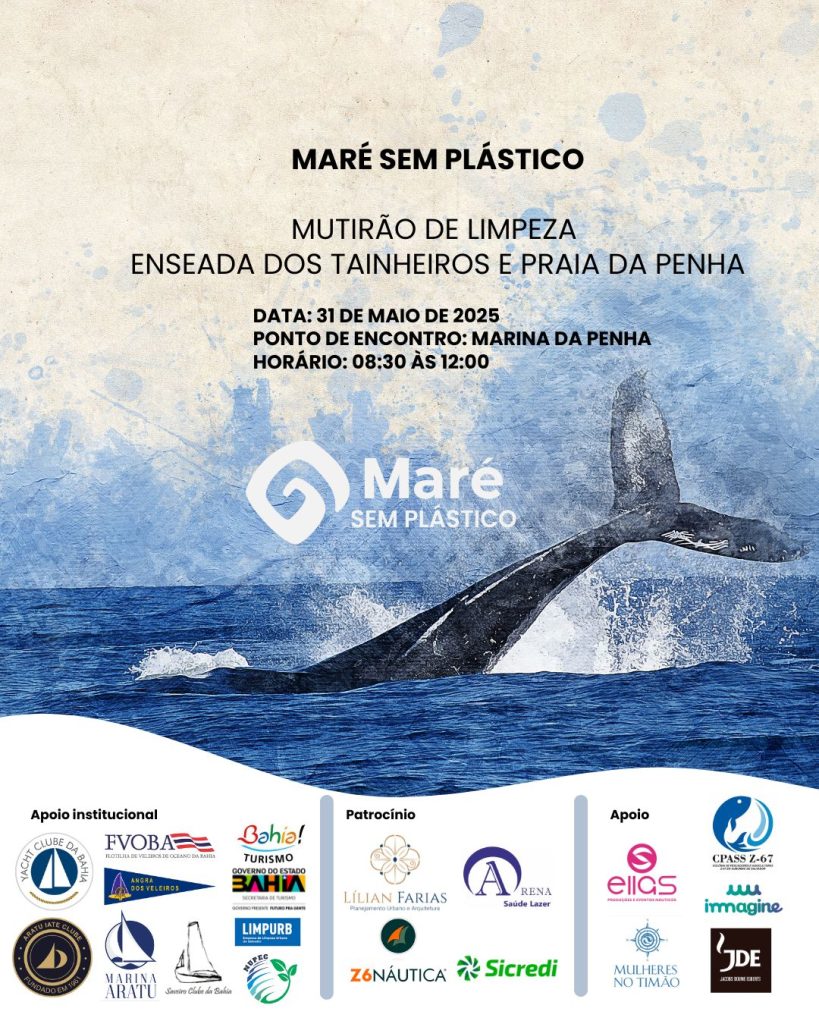 Mutirão Maré Sem Plástico promove ação ambiental na Enseada dos Tainheiros e Praia da Penha