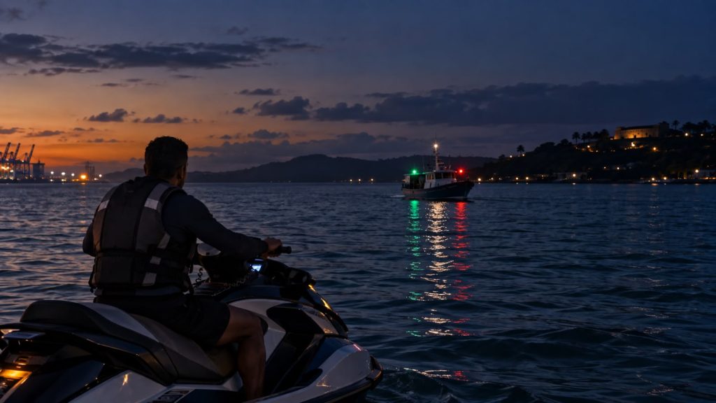 Após acidente na Baía de Aratu, episódio reforça alerta sobre navegação noturna com motos aquáticas